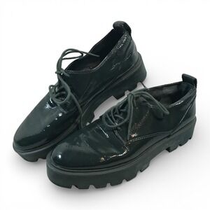 Franco Sarto Balin-Laced Lug Sole Oxfords Faux Leather Womens US 8M EU 38 UK 5